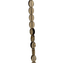 strand glass beads, oval 8x11mm, brown