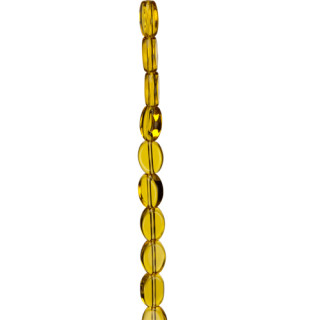 Strang Glasperlen, Oval 10x13mm, Gold