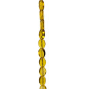 strand glass beads, oval 10x13mm, gold