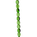 Strang Glasperlen, Oval 10x13mm, Grün