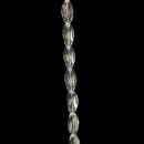 strand glass beads, twisted 6x9mm, clear - only 20...