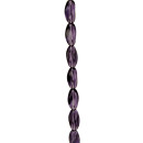 strand glass beads, twisted 6x9mm, purple