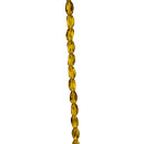 strand glass beads, twisted 6x9mm, gold