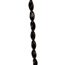 strand glass beads, twisted 8x11mm, black - nur noch 9...