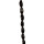 strand glass beads, twisted 8x11mm, black
