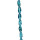strand glass beads, twisted 8x11mm, blue