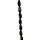 strand glass beads, twisted 10x19mm, black - only 4 strands left!