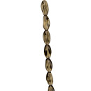 strand glass beads, twisted 10x19mm, brown