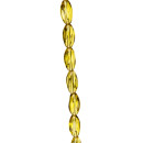 strand glass beads, twisted 10x19mm, yellow - only 14...