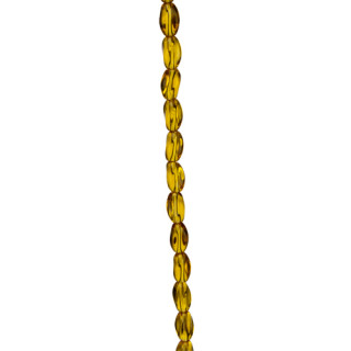 Strang Glasperlen, gedreht 8x16mm, Gold