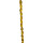 strand glass beads, twisted 8x16mm, gold