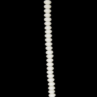 strand glass beads, 5x8mm, white