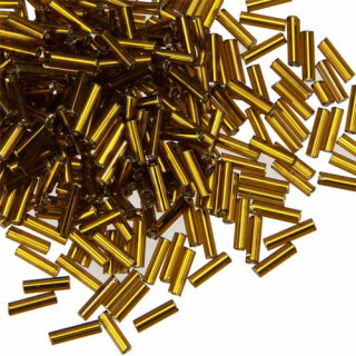 450g Röhrchen, Glas, 6-7mm, Gold dunkel