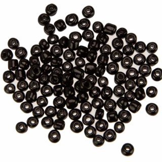 450g Rocailles, glass, 4mm, black