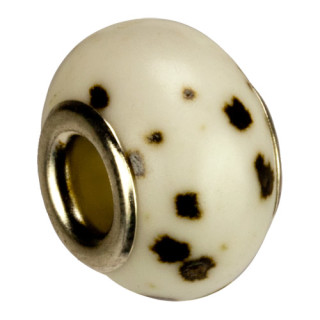 Module beads porcelain, 16x11mm, dalmatian
