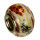 Module beads porcelain, 16x11mm, white/red patterned