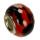 Module beads porcelain, 16x11mm, red/black