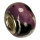 Modulperlen Porzellan, 16x11mm, rosa/schwarz