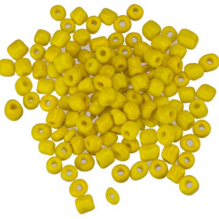 450g Rocailles, glass, 4mm, yellow