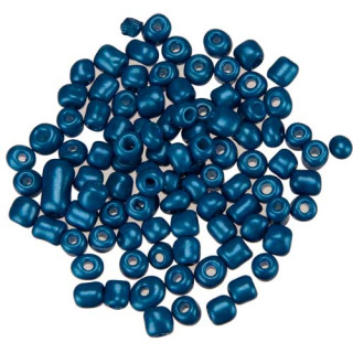 450g Rocailles, glass, 4mm, blue