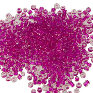 450g Rocailles, glass, 3mm, pink