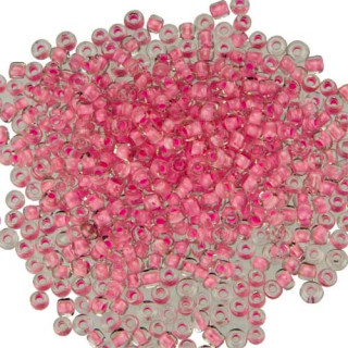 450g Rocailles, glass, 3mm, Pink
