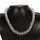 Necklace with glass beads, clear