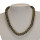 Necklace with glass beads, brown