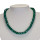 Necklace with glass beads, green
