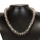 Necklace with cut glass beads, grey