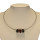 Necklace with modular beads, red-dark blue