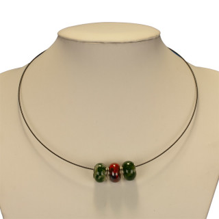 Necklace with modular beads, Safari
