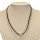 Necklace leather with modular bead, cream