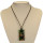 Necklace with glass pendant rectangle