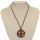 Halskette mit Glasanhänger Peace lila - nur noch 6 Stück!