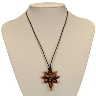 Necklace with glass pendant star