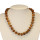 Necklace porcelain, brown