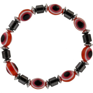 Hematite bracelet Eye, red