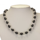 Hematite necklace "Diamond" 10mm, Clear