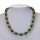 Hematite necklace "Diamond" 10mm, green