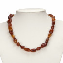 Necklace red agate