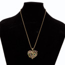 Long fashion chain with stones, heart