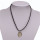 Leather necklace with stainless steel pendant