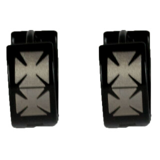 Edelstahlohrringe Creolen, 6mm Schwarz