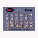 Earpins gold, set 12 pairs, 6-10mm