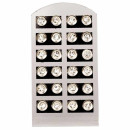 Set: 12 pairs of earpins with stone, round