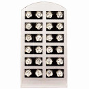 Set: 12 Paar Ohrpins mit Stein, Blume