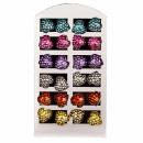 Set: 12 pairs of earpins with stones, heart