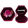 Jewellery box hexagon, red