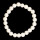 White magnetic pearl bracelet, 8mm